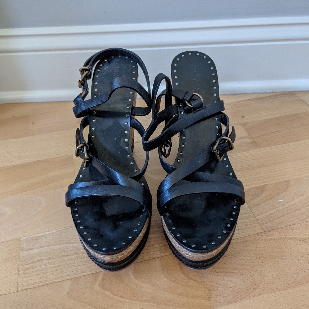 Miu Miu strappy wedge sandal 41